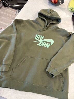 Cactus Jack by Travis Scott Olive Green Hoodie with Mint Graphic